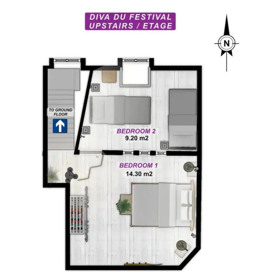 La Diva Du Festival - 10 Mn A Pied Palais & Plages - Cosy & Calme - Clim - Wifi カンヌ エクステリア 写真